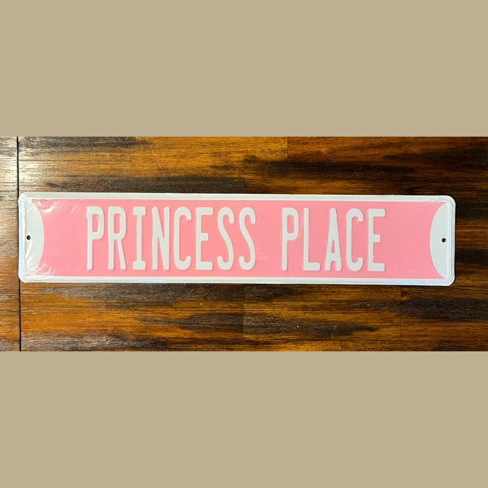 Princess Place Pink Embossed Metal Novelty Street Sign NEW! Home & Garden:Home Décor:Plaques & Signs Style Your Walls